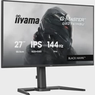 IIYAMA Gaming monitor G-Master GB2741HSU-B1 Black Hawk, 27", crni (mat), FullHD, IPS, HDMI, DP, FreeSync, USB hub, podesiva visina, 144 Hz